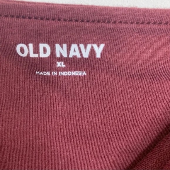 Old Navy Burgundy ribbed Bodysuit XL  like new. - Picture 3 of 7